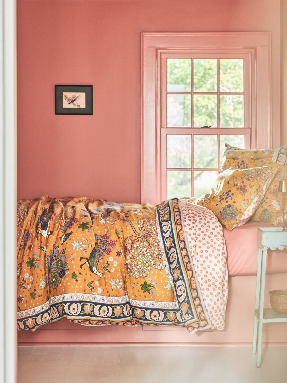 Anthropologie The Printed Cotton-Slub Duvet, Queen
